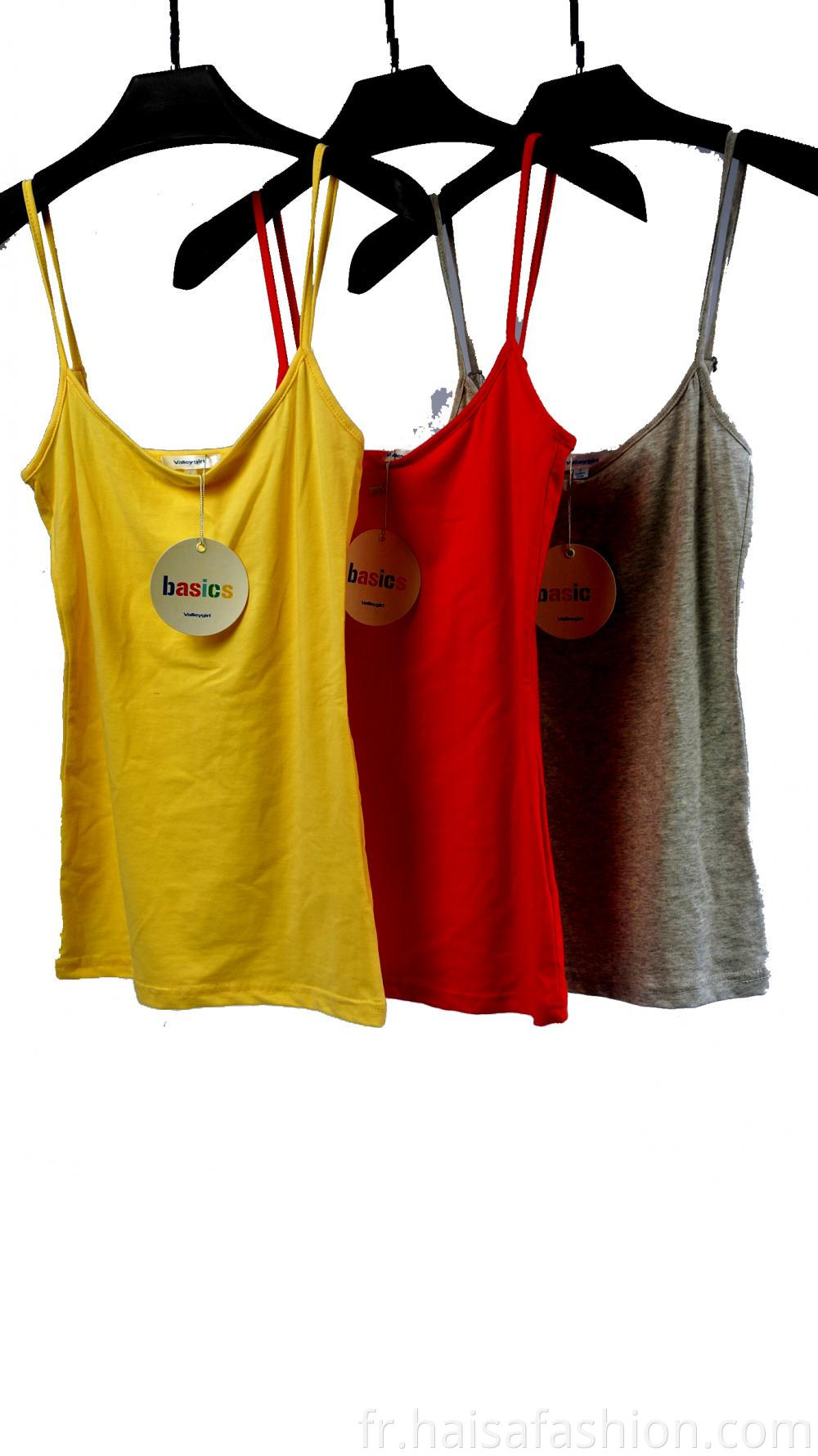 Factory wholesale Ladies Solid Color Tank Top